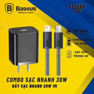 Củ Sạc Nhanh 30W Baseus Super Si Mini QC 3.0 PD 3.0 Fast Charging 30W For iP 11/12 Prm 11 Mini