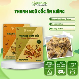Thanh Gạo Lứt Chà Bông Ăn Kiêng Anpaso - Gạo Lức Giúp Giảm Cân Eat Clean - Đồ Ăn Vặt Bổ Sung Protein Vị Rong Biển