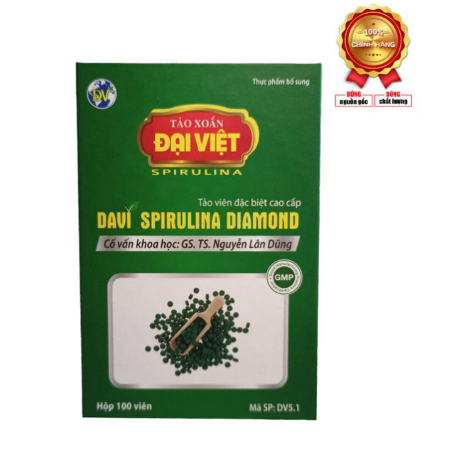 DV 5.1 Tảo xoắn Đại Việt - Hỗ trợ tăng sức đề kháng -Spirulina Diamond (100 viên