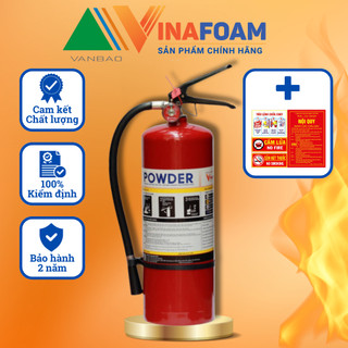 Bình chữa cháy bột ABC 4kg Vinafoam Bảo hành 2 năm , kèm bộ tiêu lệnh