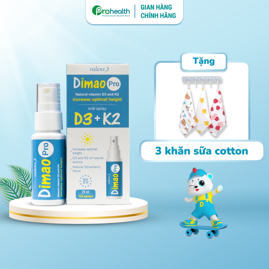 Dimao Pro Oral Spray D3K2 Dạng Xịt - Hỗ Trợ Tăng Chiều Cao