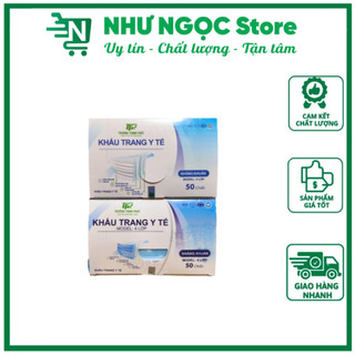 Hộp 50 cái khẩu trang y tế trường thịnh phát 4 lớp