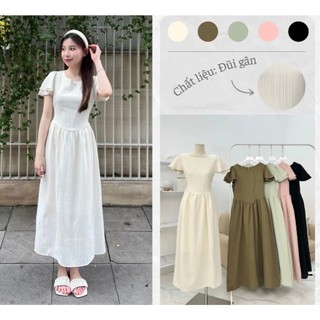 Váy đũi tay bồng dáng dài cổ tròn Sevensen Vaydui142_P13K11
