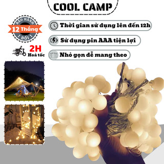 Đèn LED Cherry Ball Dây Đèn Trang Trí Dùng Pin AAA, Đèn Treo Lều Trại,Cắm Trại Dã Ngoại Camping