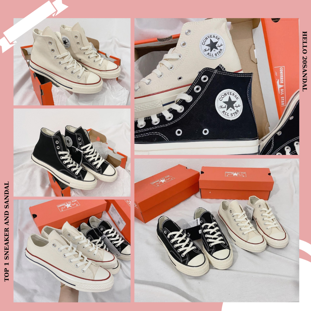 Giày Converse_Trắng Cổ Cao, Giày Converse_Phong Cách Thời Trang Nam Nữ Full Box Bill