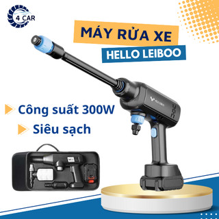 Máy rửa xe mini cầm tay Hello Leiboo công suất cực lớn, rửa sạch ô tô, xe máy sân vườn hiệu quả
