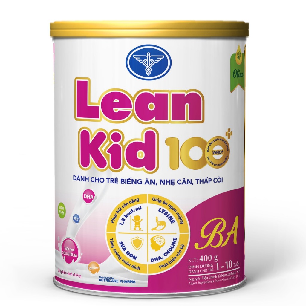 sữa bột LEANKID 100+ BA (dinh dưỡng cho trẻ từ 1-10 tuổi)