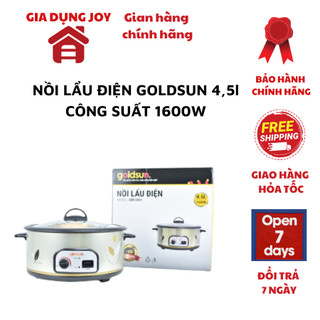 Nồi lẩu điện Goldsun GMC-3001 4.5L 1600W phù hợp 4-6 người ăn vung chịu nhiệt