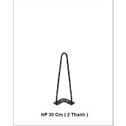 Chân Sắt Hairpin Sơn Tĩnh Điện 30cm màu đen - chân bàn làm việc (loại 2 thanh)