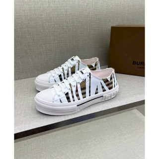 [Hight Quality] - Giày Bbr - Giày Bbr Vitage Trắng Phối Nâu Check Vạch Nổi  - Bản Cao Cấp Chuẩn Hàng QCCC Loại 1