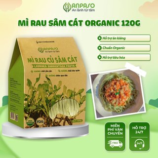 Mì Rau Sâm Cát Organic Anpaso Eat Clean - Mỳ Rau Củ Không Chiên Nóng - Mì Chay Ít Calo Giúp Giảm Cân 120g