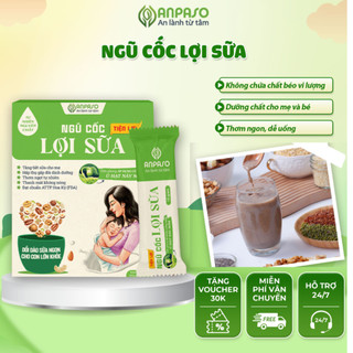 Ngũ cốc lợi sữa cho mẹ sau sinh anpaso - ngũ cốc dinh dưỡng bổ sung vitamin và dinh dưỡng cho mẹ và bé hộp 20 gói