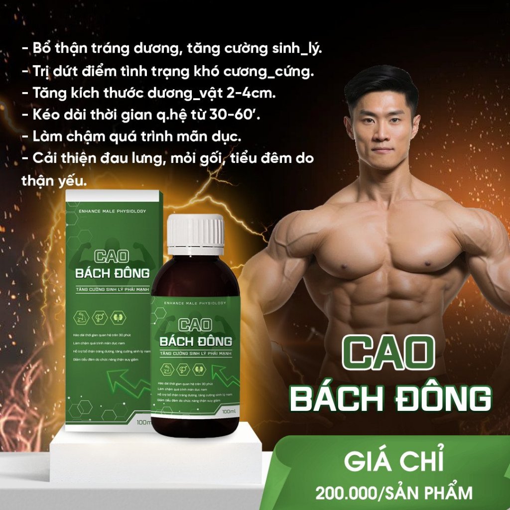 Tăng Cường Sinh Lý Nam Giới Cao Bách Đông 100 ml Dược Mỹ Phâm Store