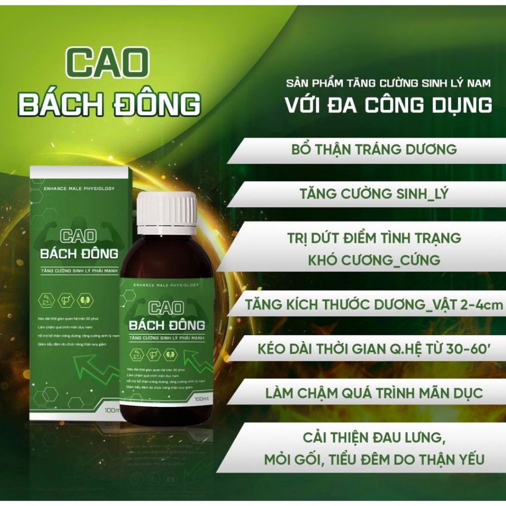 Tăng Cường Sinh Lý Nam Giới Cao Bách Đông 100 ml Dược Mỹ Phâm Store