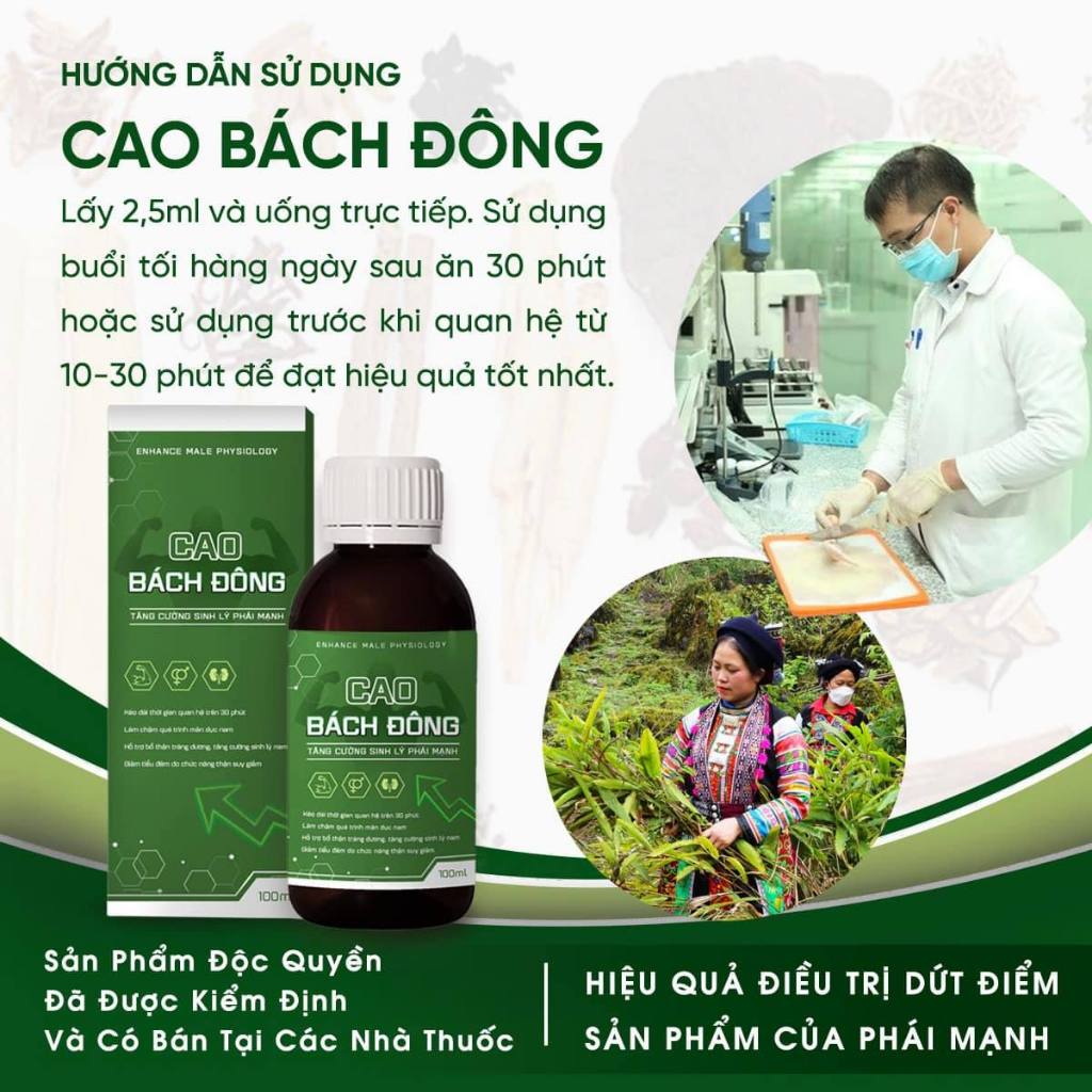 Tăng Cường Sinh Lý Nam Giới Cao Bách Đông 100 ml Dược Mỹ Phâm Store