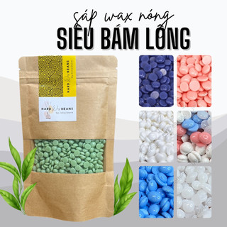 Sáp wax lông nóng giúp làm sạch lông nách, tay, chân, bikini, hard wax beans nhập khẩu 100% tặng kèm que gỗ