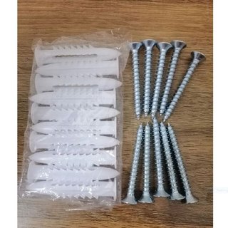 10 con tắc kê nhựa 8x45mm + vít 5x45mm