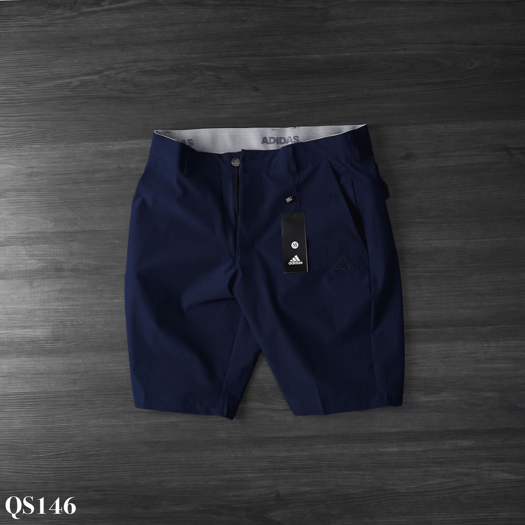 SHOP1 Quần Short Golf Nam QS146 Logo Adidas Có Túi Nắp Sau Thời Trang