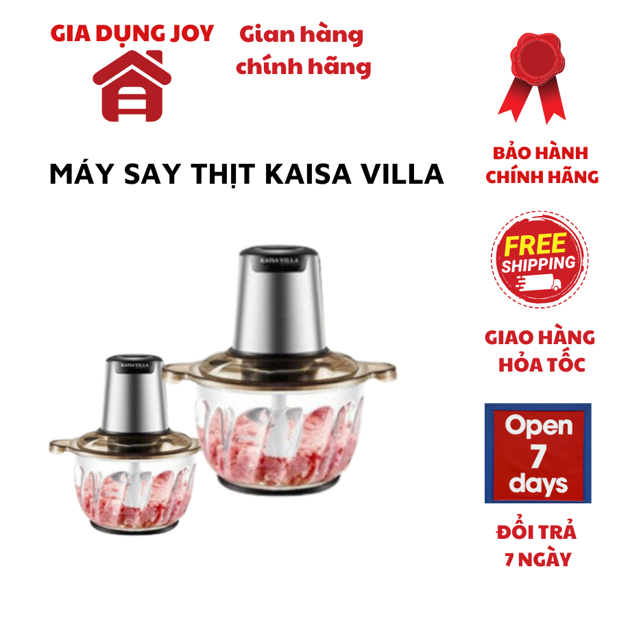 Máy xay thịt Kaisa Villa KV 7014K, máy xay tỏi ớt, rau củ quả tiện lợi dung tích 2l, bảo hành chính hãng