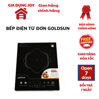 Bếp điện từ đơn Goldsun GIC3212-D công suất 2000W ăn lẩu đun nấu điều khiển cảm ứng, mặt kính cường lực truyền nhiệt tốt