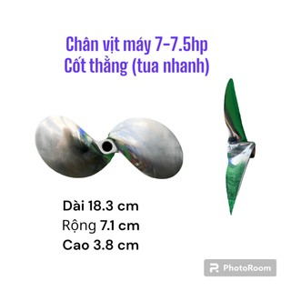 Chân vịt ab inox 304 máy nổ ,động cơ xăng 7.0-7.5hp kiểu thái ren 14mm-16mm