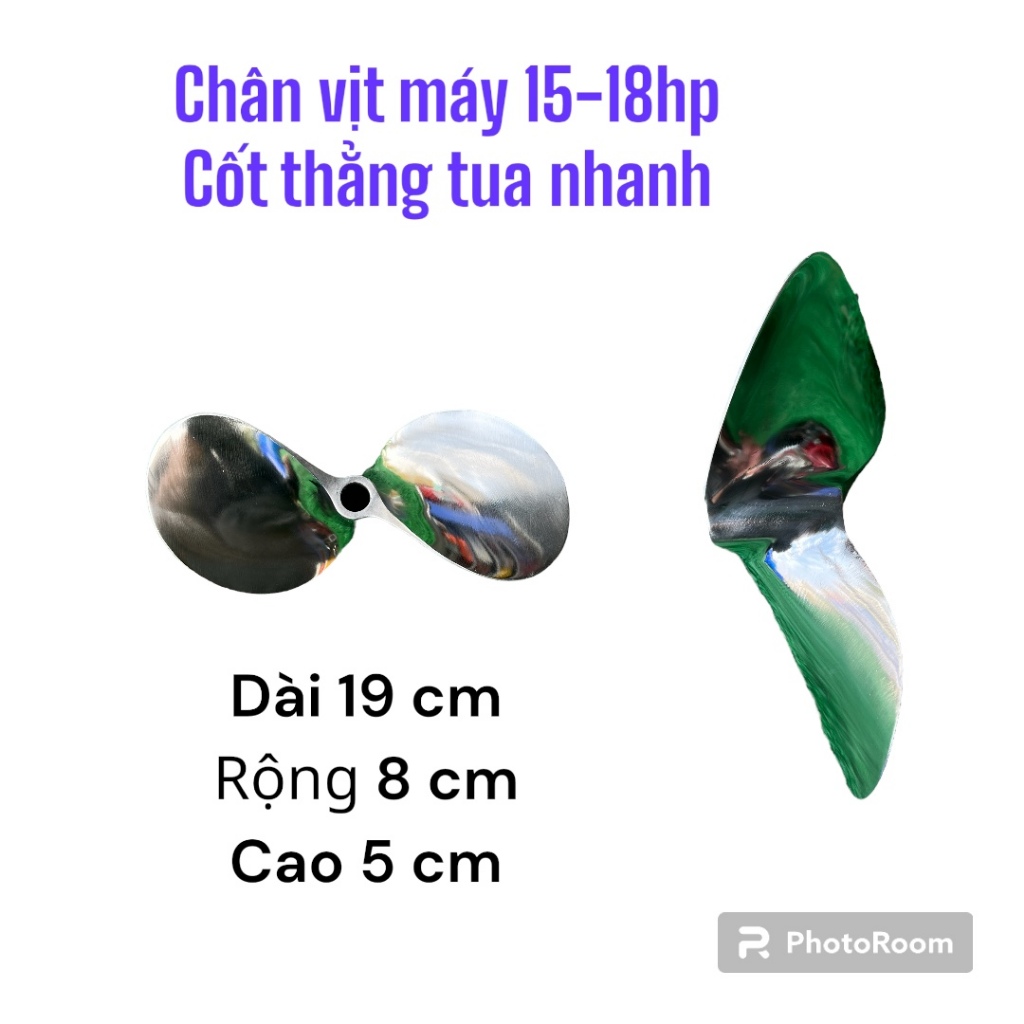 Chân vịt AB inox 304 máy nổ ,động cơ xăng 15-18hp  ren 16mm