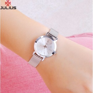 Đồng hồ nữ Julius Ja-732K (Full Đen - Bạc)