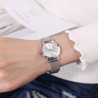 Đồng hồ nữ Julius Ja-732K (Full Đen - Bạc)