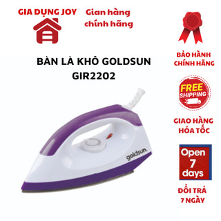 Bàn là khô Goldsun GIR2202 1000W 3 mức điều chỉnh loại bỏ nếp nhăn trên mọi loại vải
