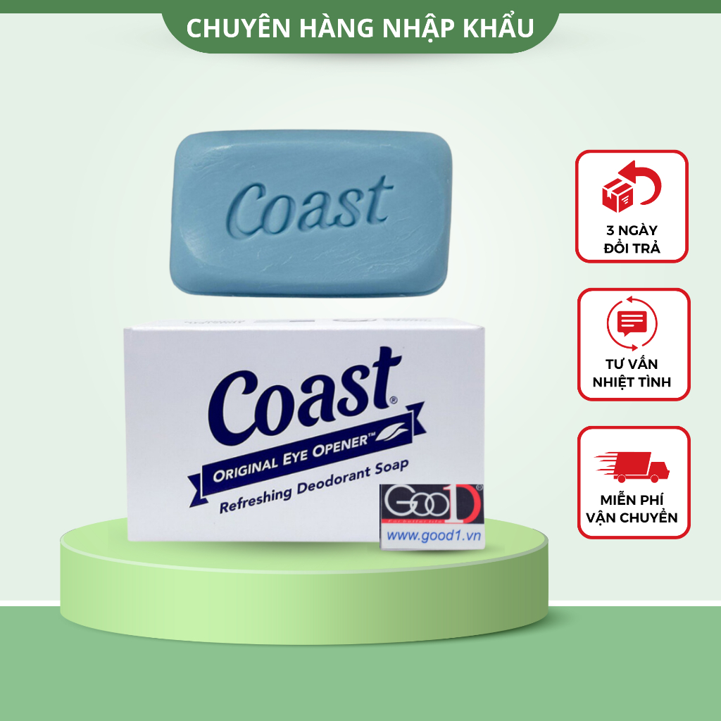 Xà Bông Coast Mỹ 113g, Bánh xà bông coast hương thơm nhẹ