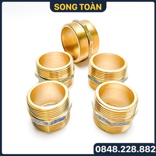 Kép đồng ren ngoài phi 42, đầu nối ren ngoài phi 42x27 42x34 đồng thau - straight reducers brass threaded pipe fittings