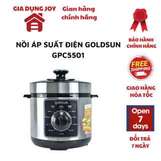 Nồi áp suất điện Goldsun GPC5501 6L1000W tốc độ đun nấu nhanh, giữ trọn dinh dưỡng cho món ngon đậm vị
