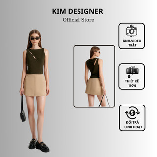 Áo croptop kiểu, áo ba lỗ nữ, chất cotton thoáng mát, mềm mại, co giãn thoải mái KIM DESIGNER A016