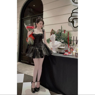 Đầm tk tơ nhúng xoè-D82-