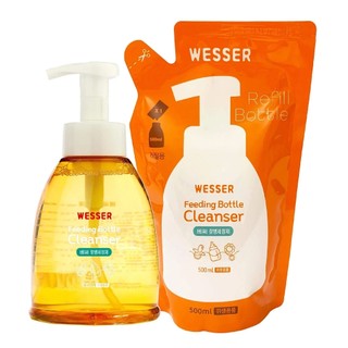 Nước rửa bình sữa Wesser mẫu mới Hàn Quốc dạng chai 500ml và túi 500ml