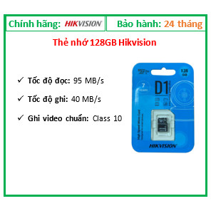 Thẻ nhớ hikvision 128gb class 10; 12t