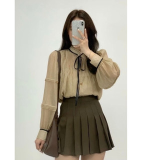 Set áo sơ mi đũi tơ voan cổ nơ kèm áo 2 dây - 247store - somivoanto103_p4k4