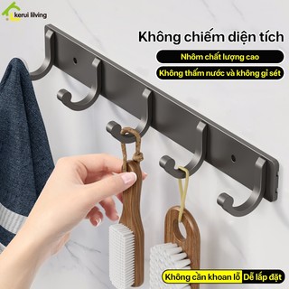 Thanh móc treo đồ MILADA dán tường treo dụng cụ nhà bếp,thanh móc treo quần áo phòng tắm, thanh treo