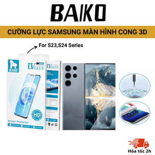  Kính cường lực BAIKO SAMSUNG - Màn hình cong 3D bo khít viền máy S21 S22 S23+ S23Ultra/S24/S24ULTRA