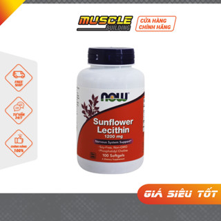 Viên uống chống tắc tia sữa Now Sunflower Lecithin 1200mg 100/200 viên Giúp duy trì lượng sữa ổn định cho mẹ sau sinh