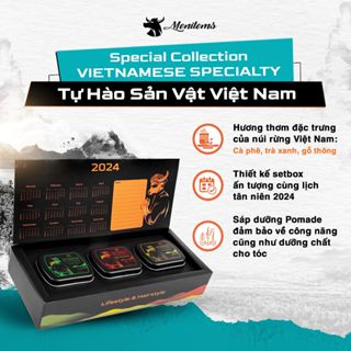 Bộ sưu tập sáp dưỡng Menitems hương núi rừng Việt Nam, sáp tóc pomade, giữ nếp, tạo kiểu tự nhiên lên đến hơn 10H