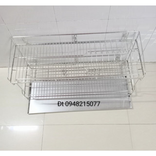 KỆ CHÉN  INOX 304 TREO CÓ MÂM HỨNG NƯỚC