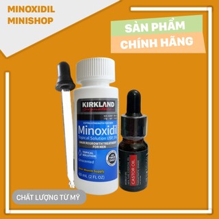Dung Dịch Mọc Lông Mày Nam Combo Minoxidil 5% Lỏng, Castor Oil