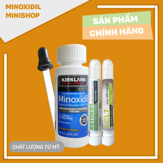Minoxidil 5% lỏng combo bột LCLT+ Retinol giúp mọc râu nhanh