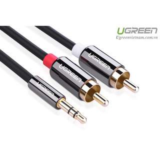 Cáp audio 3,5mm ra 2 đầu rca dài 2m chính hãng ugreen 10584