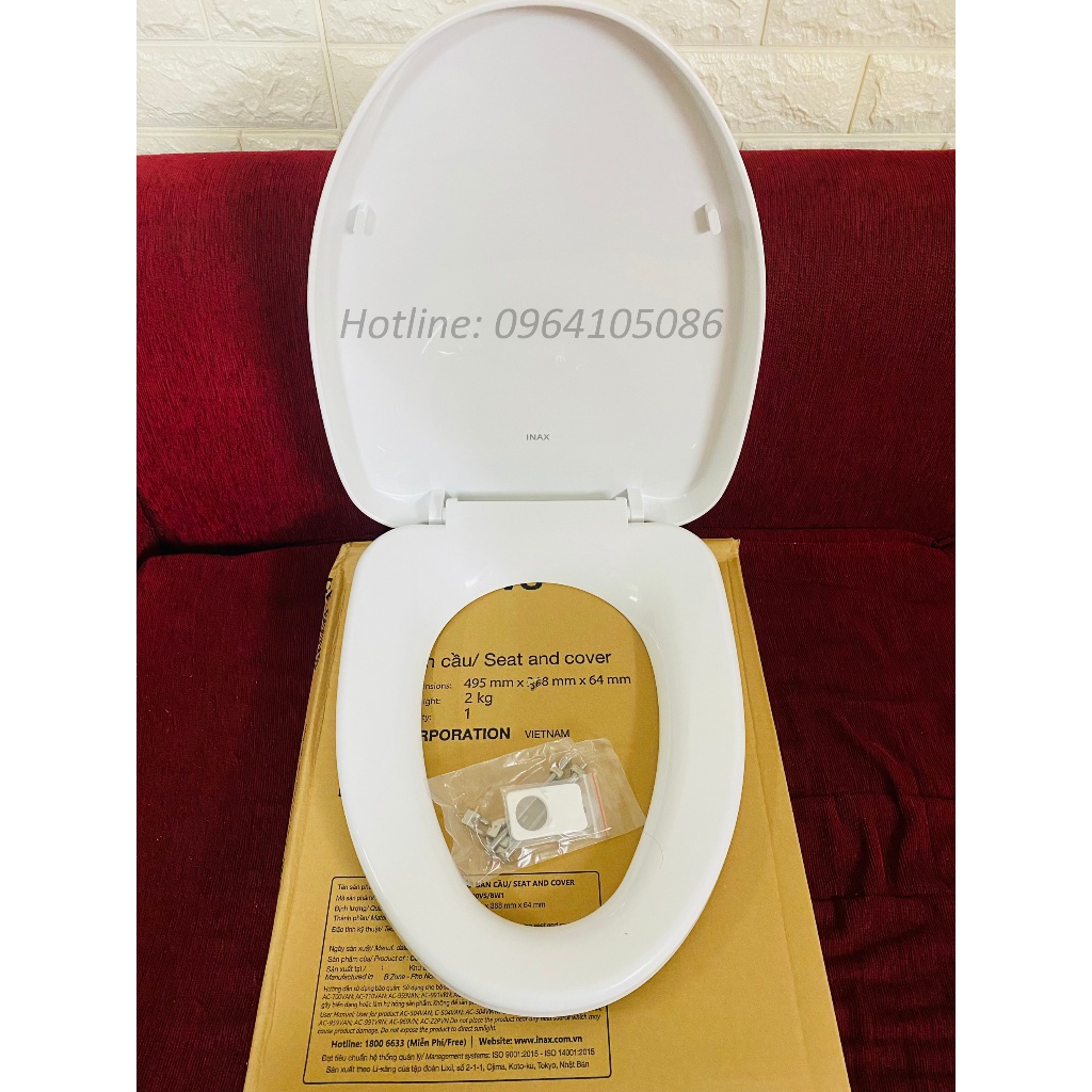 Nắp êm INAX CF-500VS thay thế cho bồn cầu AC-710VAN; AC-700VAN;AC-969VN;AC-959VN;