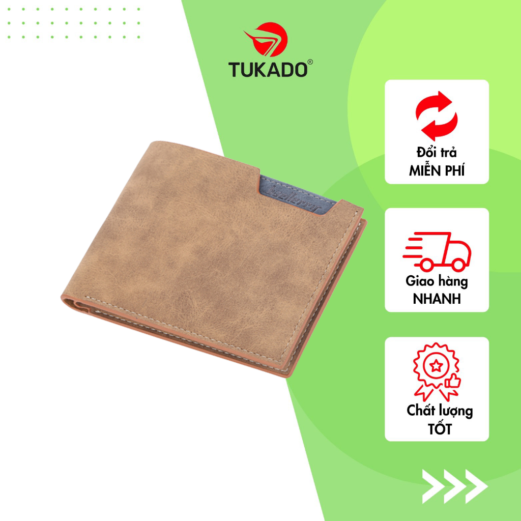 Ví Nam Bóp Da Nam Cao Cấp Chính Hãng BAELLERRY Đựng Tiền Đựng Thẻ Nhiều Ngăn Tiện Dụng Giá Rẻ BL10 - Tukado