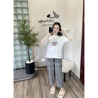BỘ QUẦN DÀI KẺ MẶC CARO
