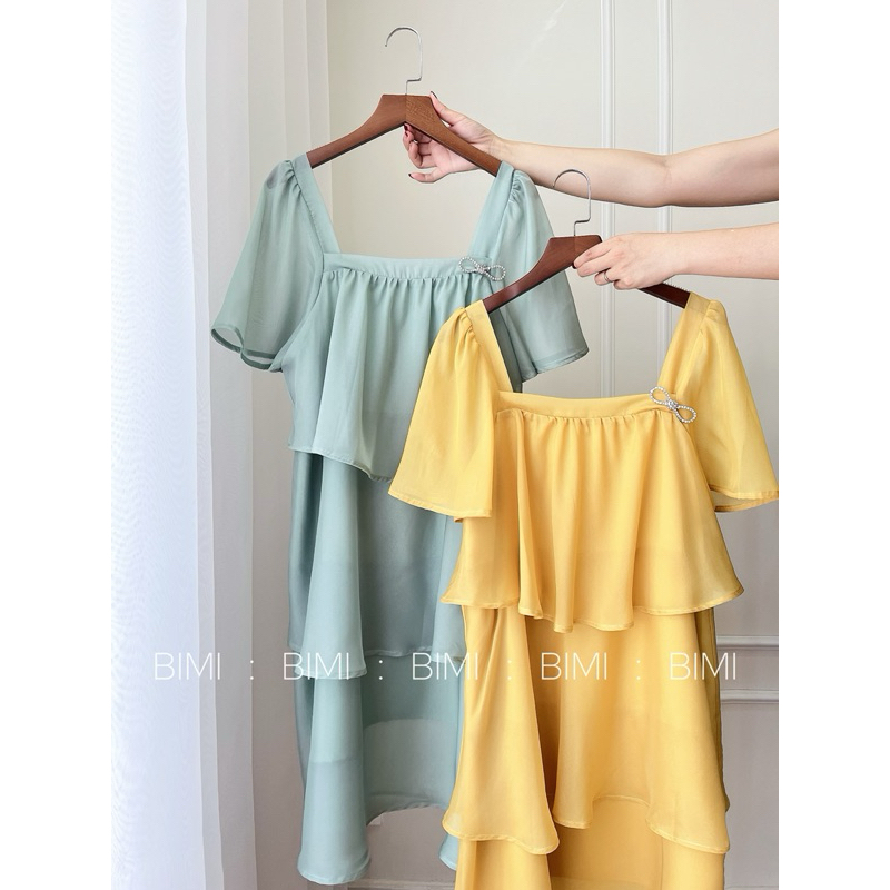 ĐẦM TƠ TẦNG KÈM TAG NƠ - BIMI