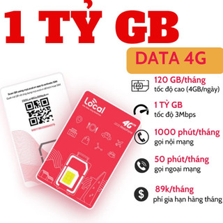 (Miễn phí tháng đầu sử dụng) Mobifone Sim Local A50 A68 A69 Local A69  GB Dùng 4G KHÔNG GIỚI HẠN, Gọi FREE